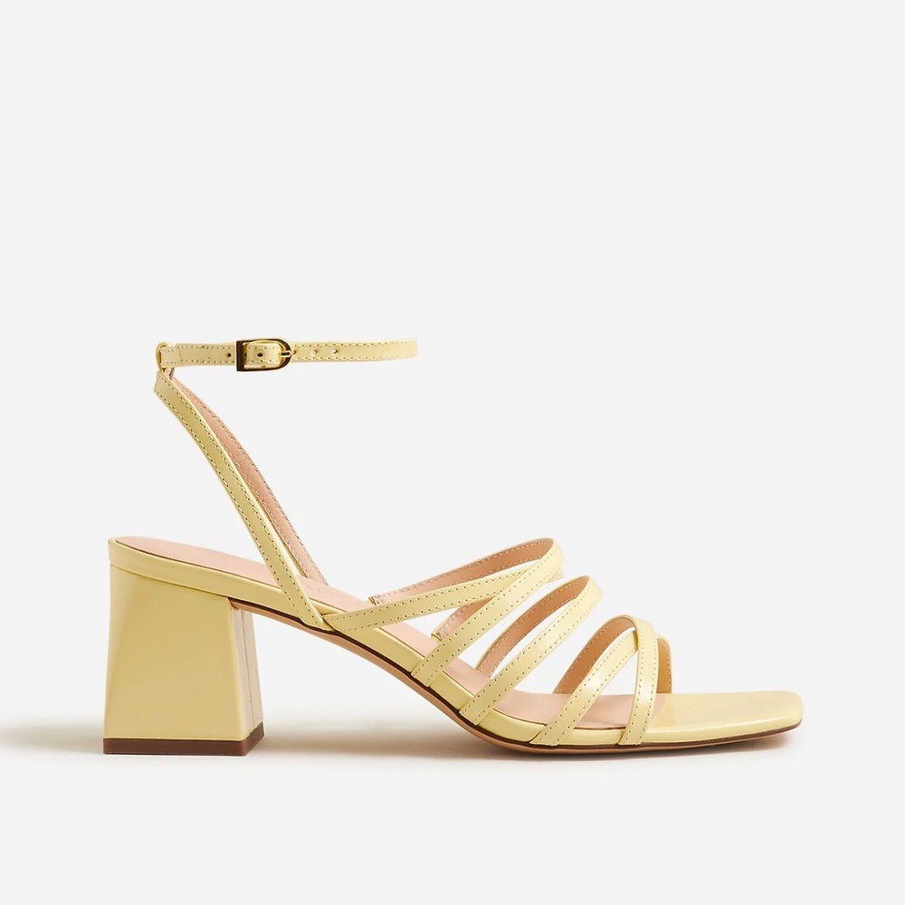 J.Crew Layne strappy-sandal heels in leather CA047